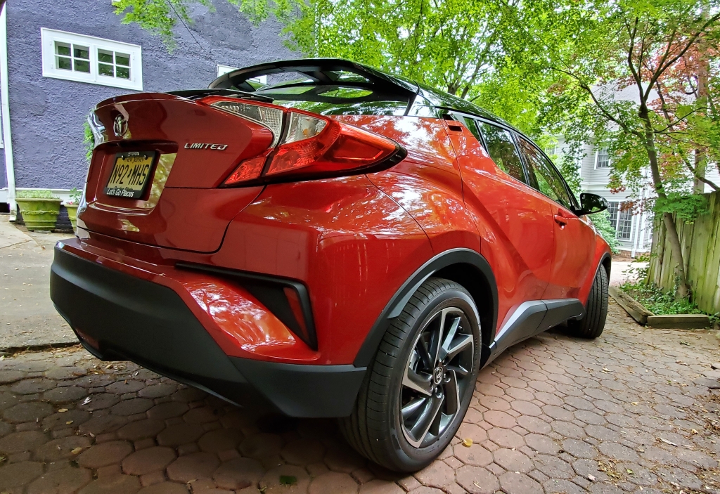 2020 Toyota C-HR Limited with Euro 4-door couple design in Supersonic Red paint.