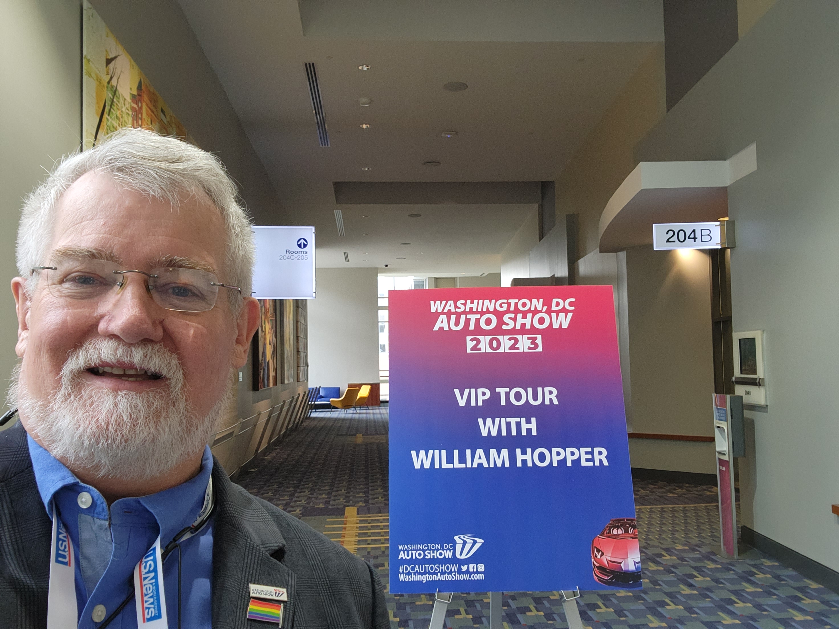 William West Hopper VIP Tour Guide at the 2023 Washington DC Auto Show